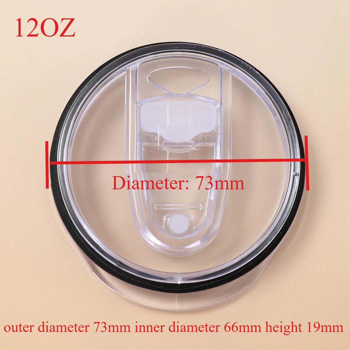 12oz 16oz 20oz 30oz Slim Straight Cup Push Lid Sealed Leak-proof Transparent Slide Lid Simple Car Cup Lid Tapa De Taza