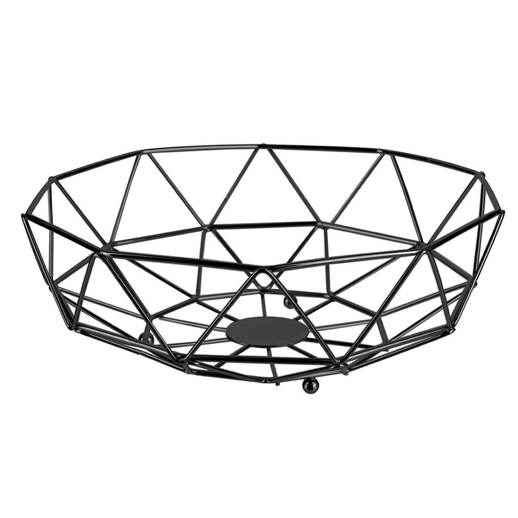 Les Trésors De Lily [R2430] - Wired Metal Basket 'Boho' Black - 28x10 Cm