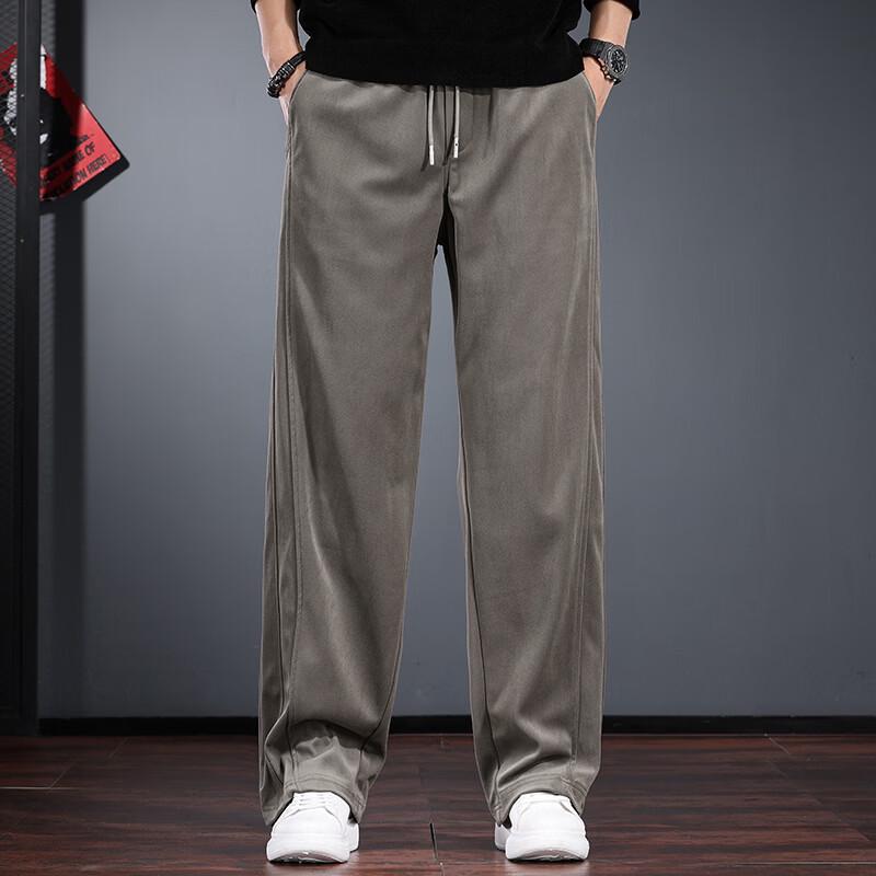 Jielinuo Men's Loose-Fit Straight-Leg Sweatpants
