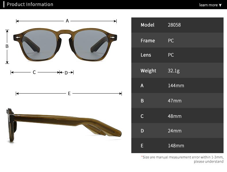 European And American  Trendy Street Style Retro Artistic Acrylic Insert Sunglasses Modern Charm Ins Sunglasses 28058