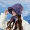 Ear Protector Hat Women's Winter Velvet Windproof, Warm and Cold-proof Flight Hat