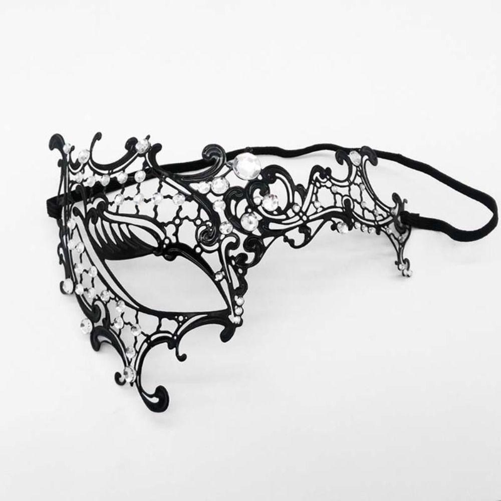 Handmade Black Lace Metal Mask Vintage Masquerade Princess Mask Facial Jewelry Accessories