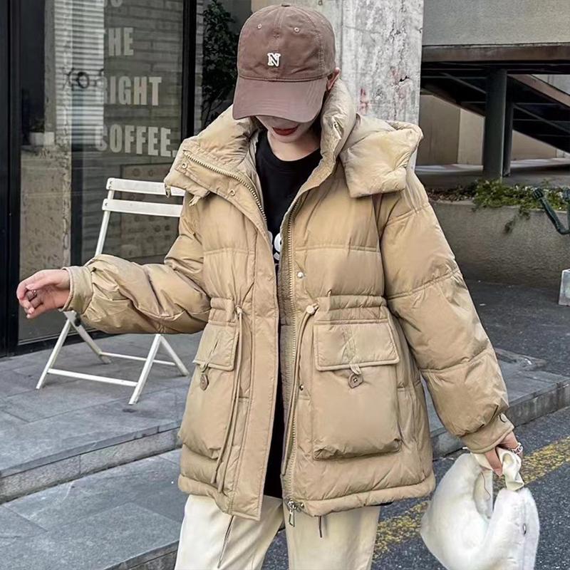 

Кремовый цветной хлеб женское зимнее пальто белый утиный пуховик женский короткий стиль M хаки