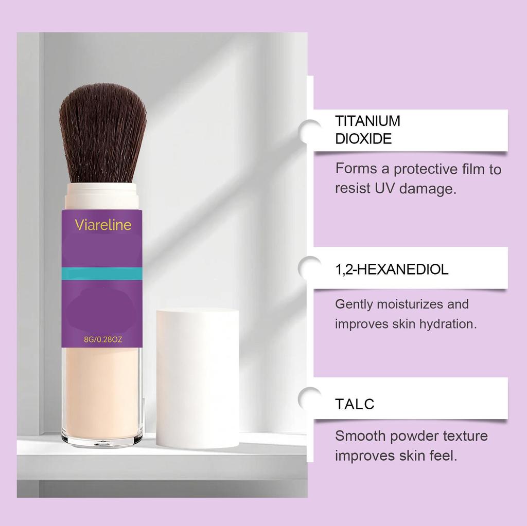 Viareline children's protective Loose Powder is gentle and skin-friendly, outdoor physical shade keeps the skin dry 1pc