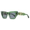 Valentino V Sette Sunglasses 52mm Vls 166 D Transparent Green