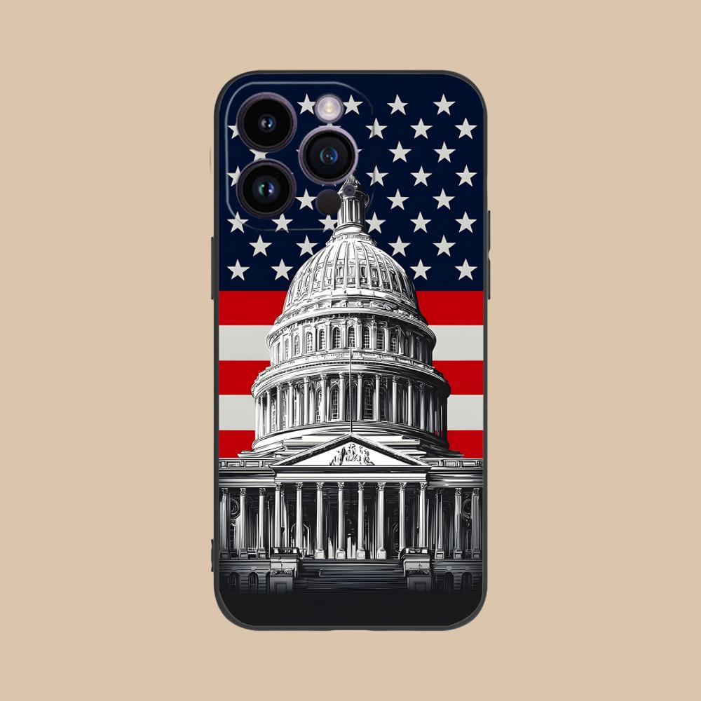 

США Флаг Америки Чехол для мобильного телефона iPhone 17 16 15 14 13 12 11 X XR XS 8 7 Air Pro Max Plus Mini Цветной Чехол Cover iPhone17