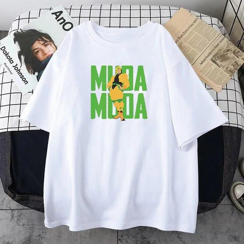 Kawaii Clothes Jojo Bizarre Adventure T Shirt Unisex Anime Tops Harajuku Unisexga Streetwear Unisex Casual Tee Ropa Hombre Masculinas