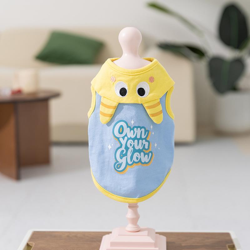 

Puppy dog clothes Thin monster vest Spring and summer teddy than bear Small and medium dog suspenders Pet clothes XXL (recommended weight 15-10 kg)