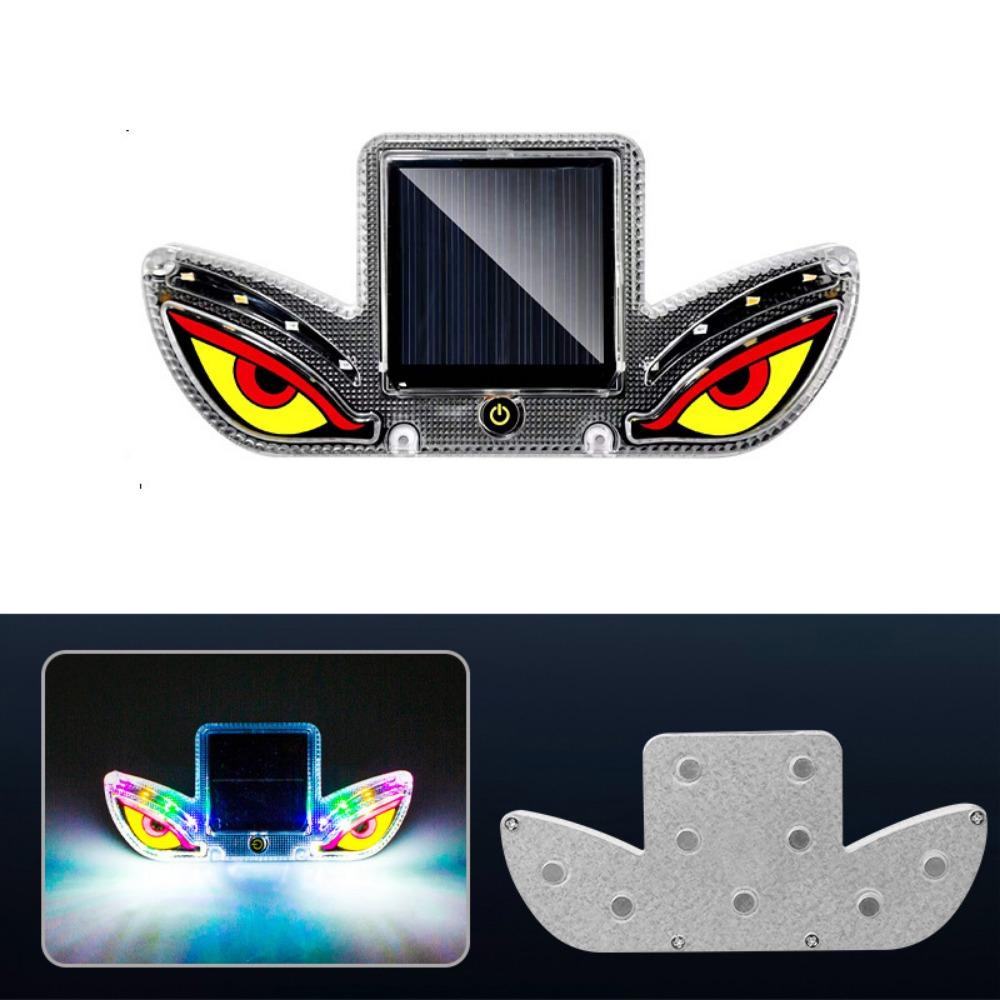 Solar Powered Solar Demon Eye Light Anti-collision Vehicle Signal Lights Rear Windshield Yellow Eye