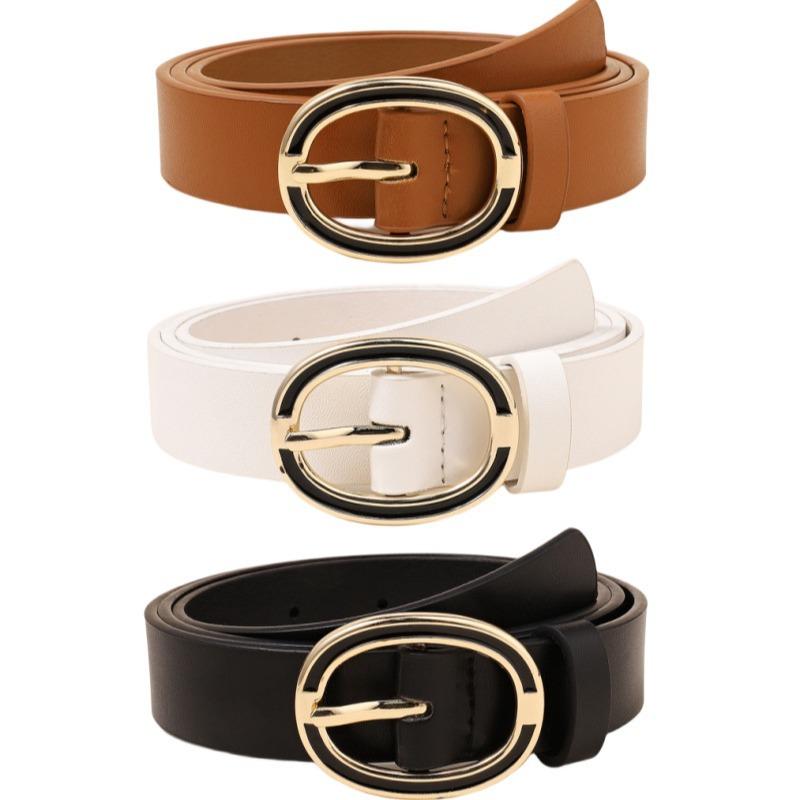 The New Women's Belt In Ins Style Is Versatile and Simple with Decorative Pin Buttons. The Denim Belt Is A Trendy Choice for Women