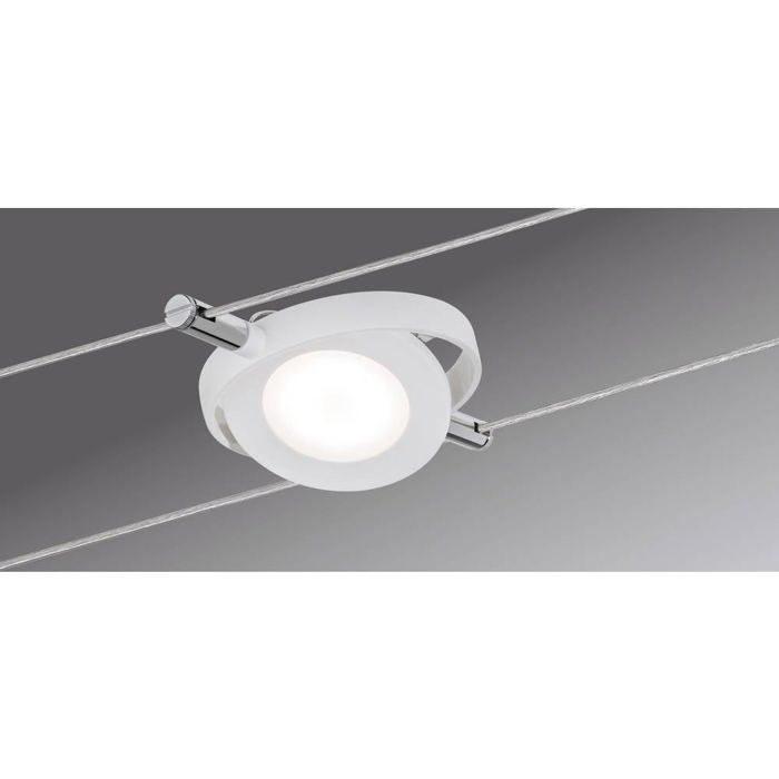 Paulmann RoundMc 50107 Système complet d'éclairage sur câble LED intégrée 16 W LED blanc mat