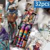 32pc, Retro Old Lady Bookmark, Back To School Season, Christmas, Halloween, Suitable for Teachers, Readers, and Birthday Gifts.