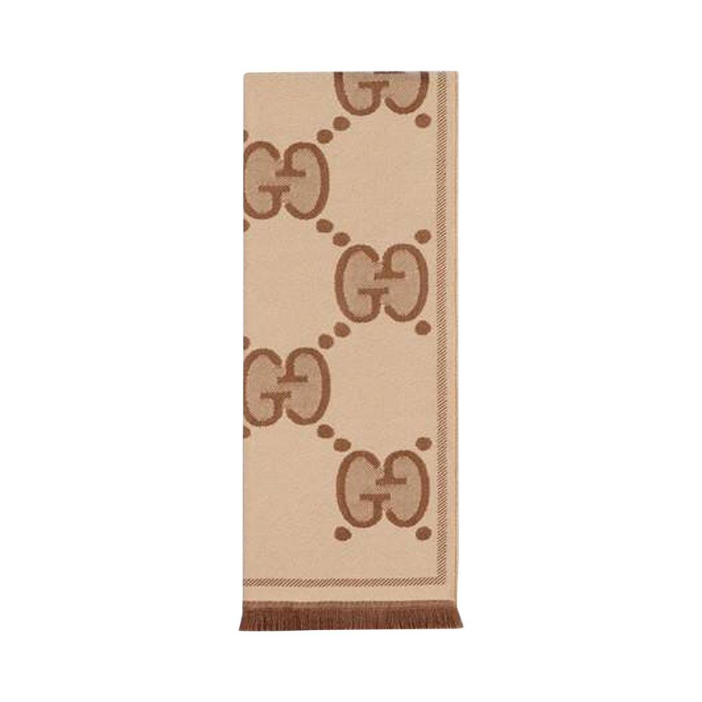 GUCCI Gg Wool Jacquard Scarf (Unisex) Knit Scarves 581537 3G200 9764