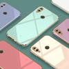 For Huawei nova 3 Case Luxury Square Plating Huawei nova 3i 4 4e nova5 5i 5iPro Phone Case ShockProof Silicone Back Cover Fundas