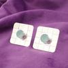 Natural Aqua Chalcedony 925 Sterling Silver Stud Artisan Boho Earrings Jewelry EE-146-5