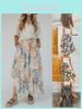Bohemian Summer A Line Skirt With Floral Print For Casual Wear
