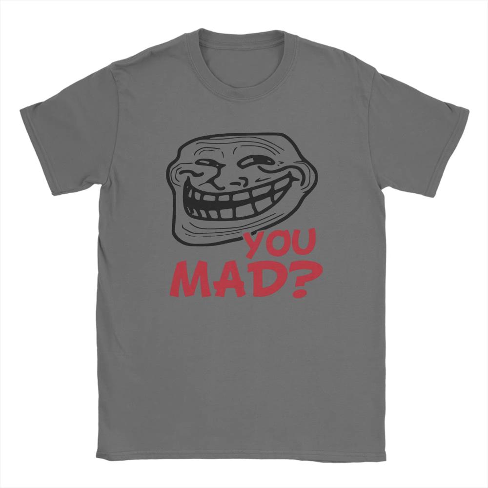Mens Women TShirts You Mad Troll Face One More Thisu Funny Cotton Tees Short Sleeve Trollface Male T Shirts Round Neck Clothes