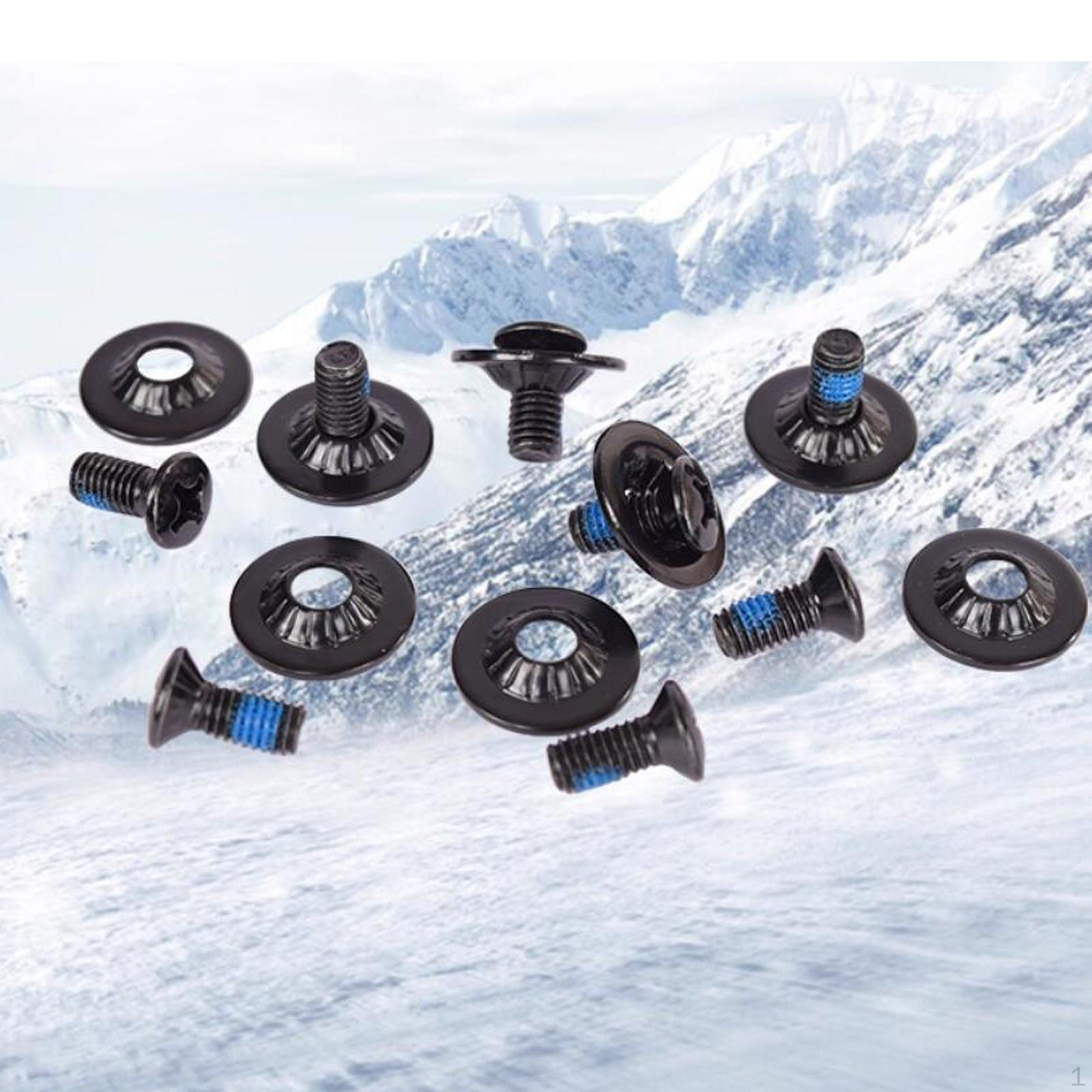 

Комплект винтов для креплений сноуборда Прямая замена деталей Высокая прочность Спорт на открытом воздухе Фиксированный чёрный