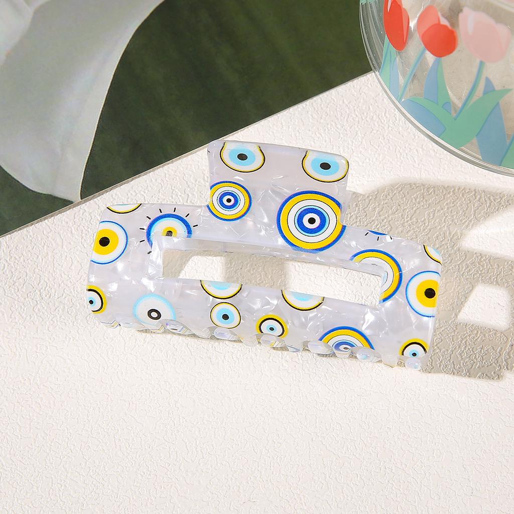 1pc Devil's Eye PVC Hair Clip, Eye Print Clip, Women's Hair Accessory, Ins Style, High-end Feeling, Braided Hair, Shark Clip