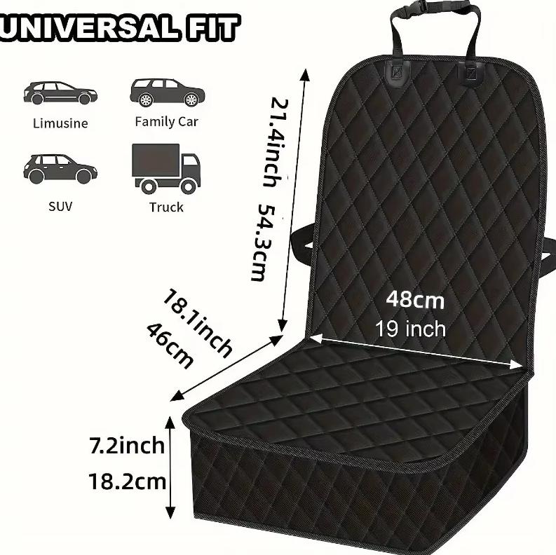 

1PC Non Slip Dog Car Seat Cover Front Passenger Pet Protector Scratch Resistant Waterproof Fit Cars SUVs Trucks Universal