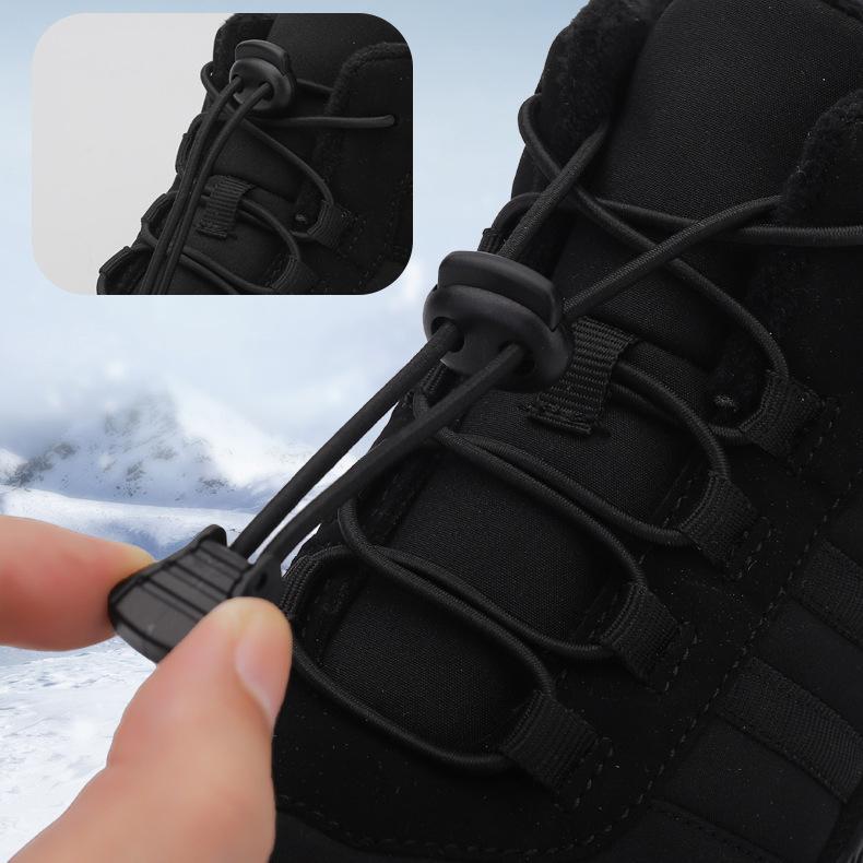 Herren Winter Pelzgefütterte High-Top-Sneaker Outdoor-Sport Rutschfeste Schneeschuhe Lässige Wanderschuhe Laufschuhe Herren Warme, mit Fleece gefütterte sportliche kurze Stiefel