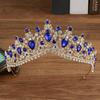 Gorgeous Crystal AB Bridal Jewelry Sets Fashion Tiaras Earrings Necklaces Set for Women Wedding Dress Crown Jewelry Set