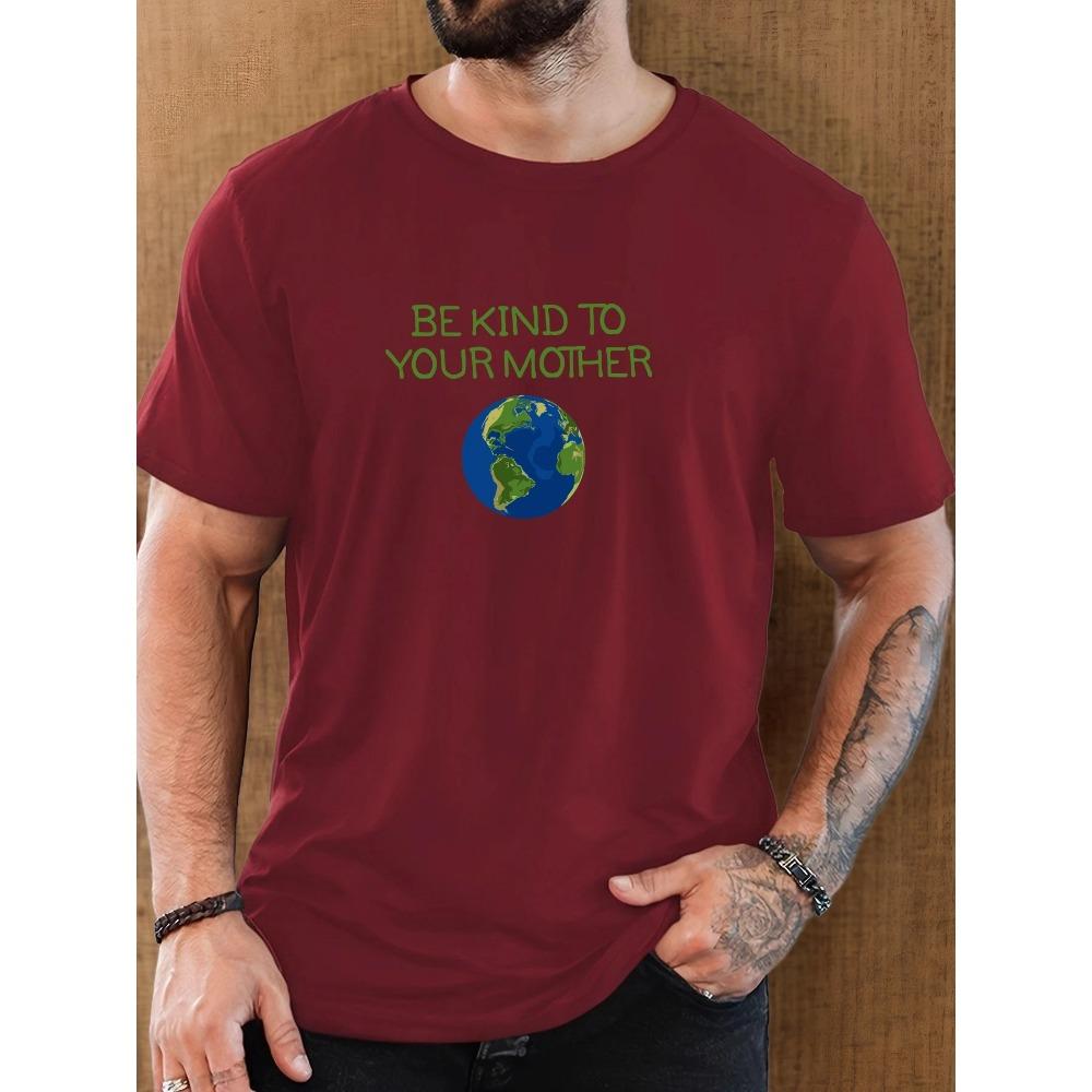 Herren Muster Sommer Freizeit Rundhals Kurzarm T-Shirt