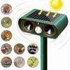 2025 Solar Ultrasonic Cat Repeller Outdoor Cat Repellent Adjustable Sensitivity and Frequency Ultrasonic Cat Repellent for Repelling Pests Garden Prot