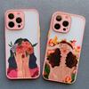 Oil Painting Flower Girl Phone Case For iPhone 16 15 12 11 13 14 Pro Max Mini X XS XR 15 14 8 Plus Shockproof Translucent Covers