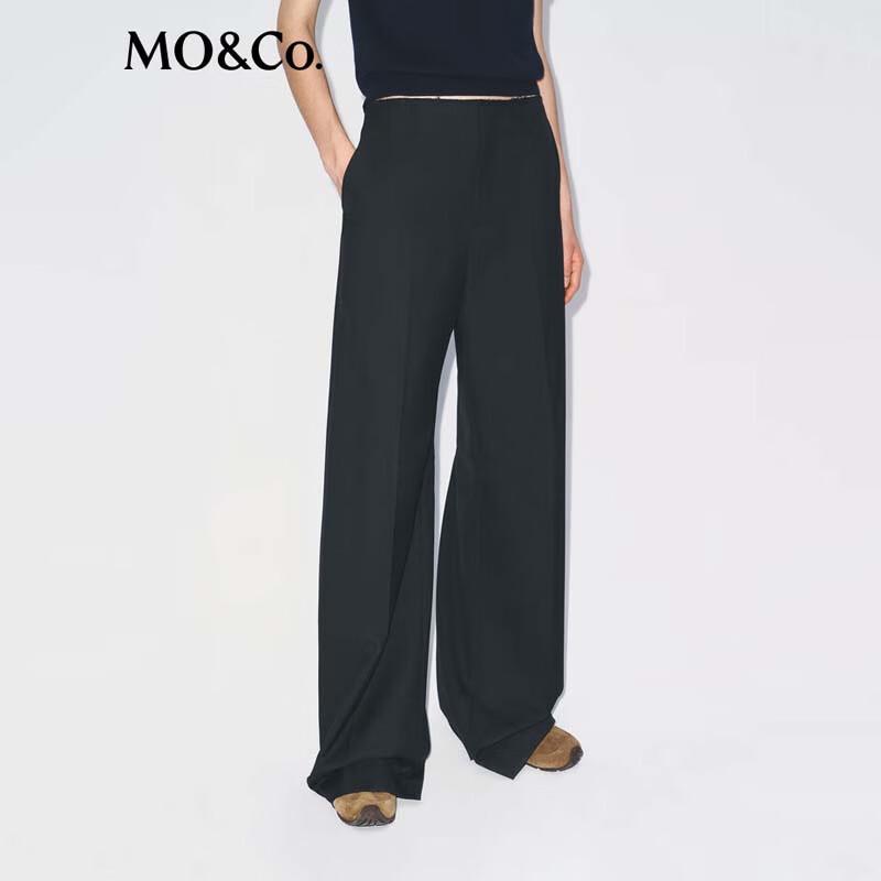 MO&Co. Women's Lightweight Warm Chic Wide-Leg Trousers