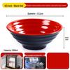 Gannian Melamine Commercial Noodle Bowl - Black and Red