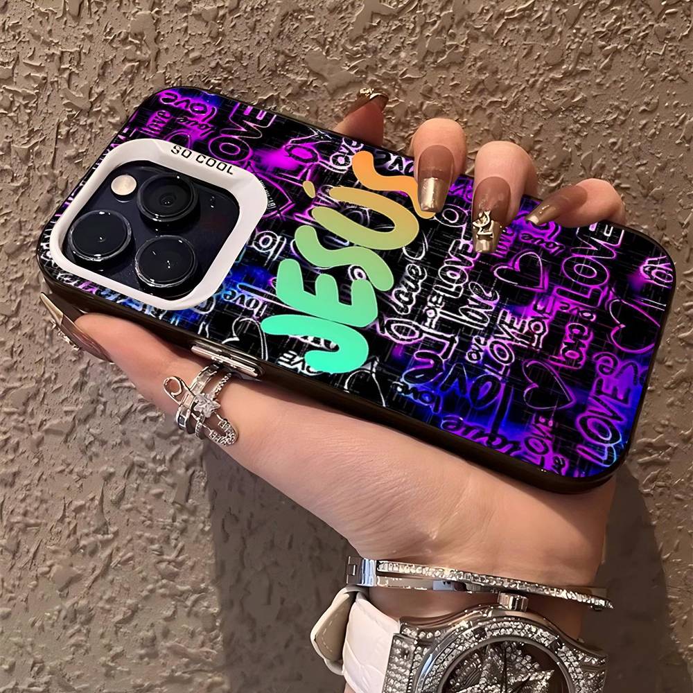 Verse Of The Christian Bible Jesus For Iphone 15 14 13 Plus 17 16 12 11 Pro Max Matte Colored Silver Luxury Phone Cover