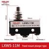 Delixi LXW5 Series Micro Switch: Travel Limit Models G1, G2, 11M, 11N1, 11Q1, 11Q2.