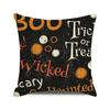 Halloween Decorative Cushion Cover Pumpkin Bat Wizard Ghost Pillowcase Suitable for Home Living Room Sofa Room Decoration
