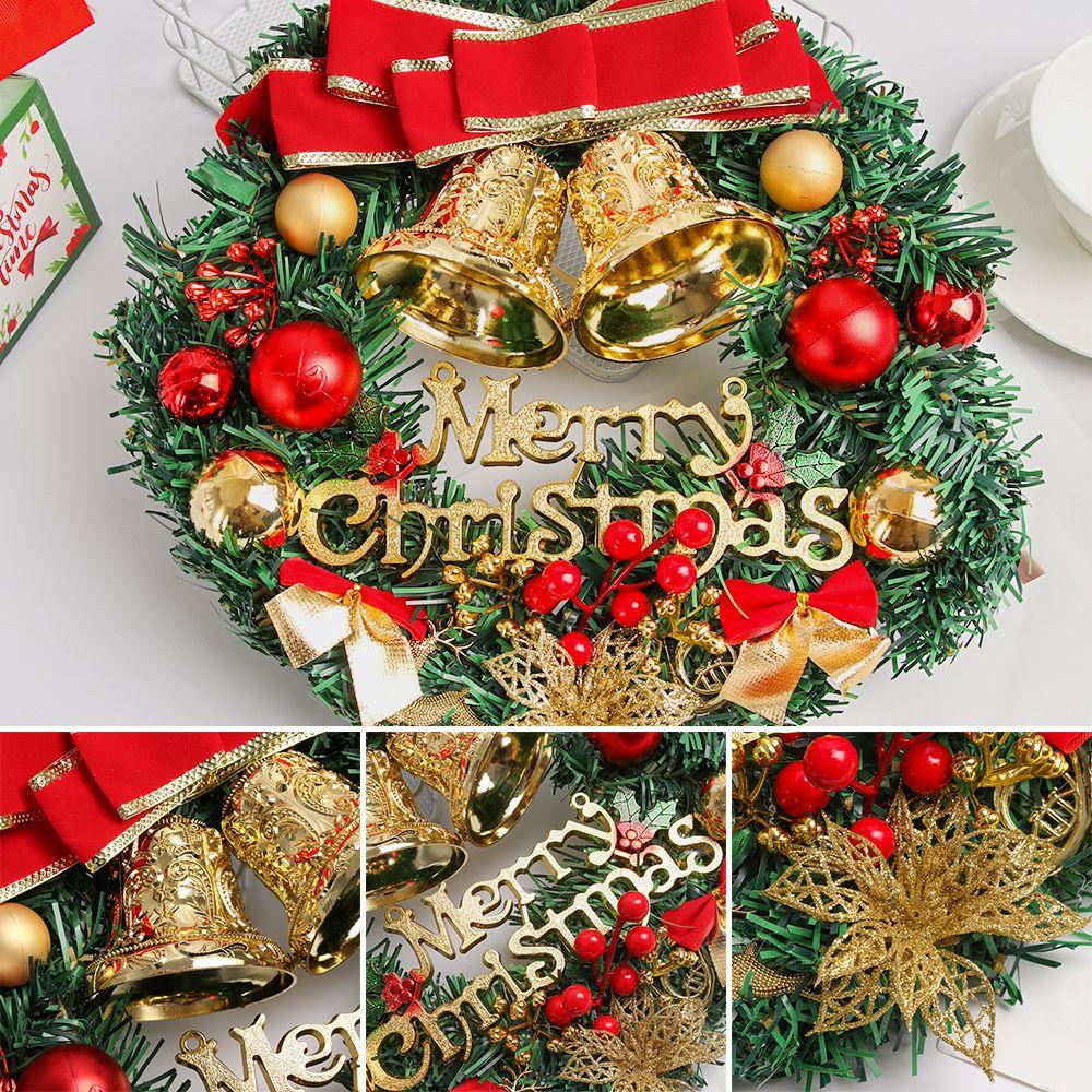 

Window Handmade Rattan Home Decorations Xmas Flower Garland Christmas Wreath Christmas Tree Pendant