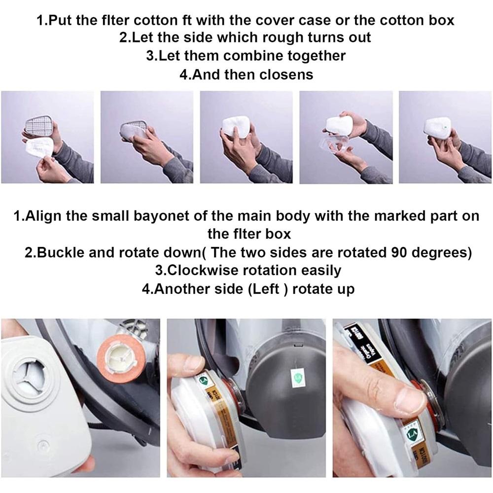 30PCS 5N11 Respirator Filter Cotton, Replacement Particulate Filter Cotton for 6200, 6502, 7502, 6800, and FF402 Series Respirator Mask