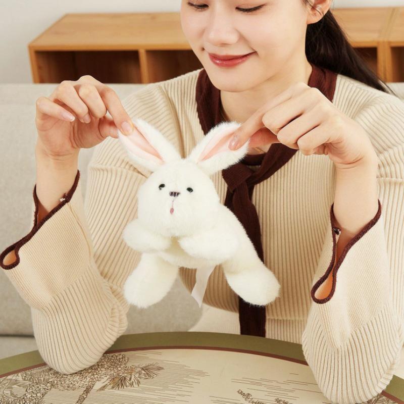 

Набор карманных плюшевых игрушек «Панда и Кролик» – Милая автомобильная кукла, подарок на день рождения 20cm 98g