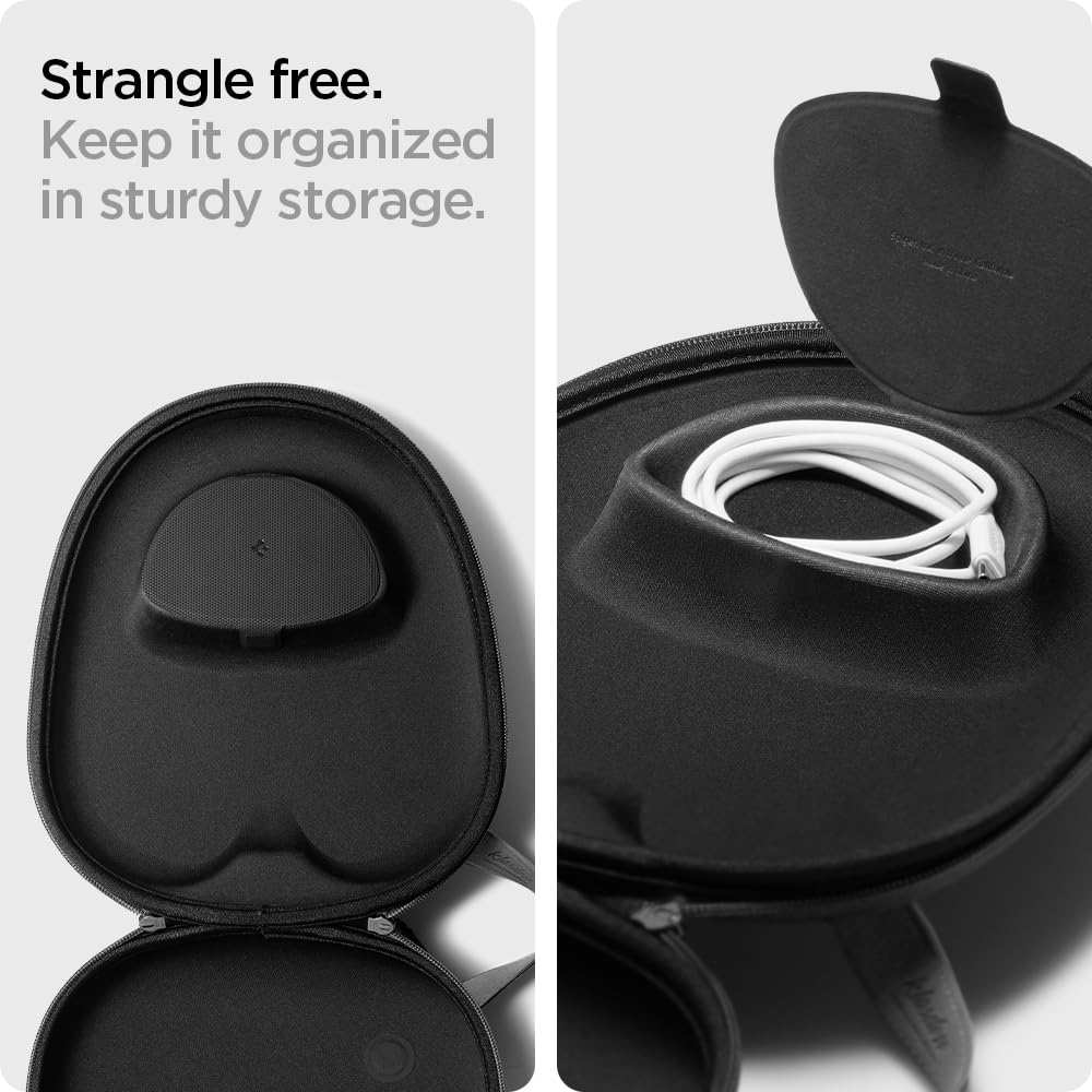 Spigen Klasden Carrying Case Pouch Bag for AirPods Max - Charcoal Gray (Smart Case Compatible with Sleep Mode)