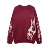 Unisex Oversized Knit Sweater With Graphic Jacquard Casual Streetwear Pullover Winter