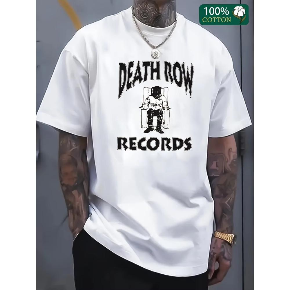 Men's Navy Blue Graphic T-Shirt - , Casual Round Neck, Short Sleeve - Ideal for Summer Leisure & Street Style Fashion