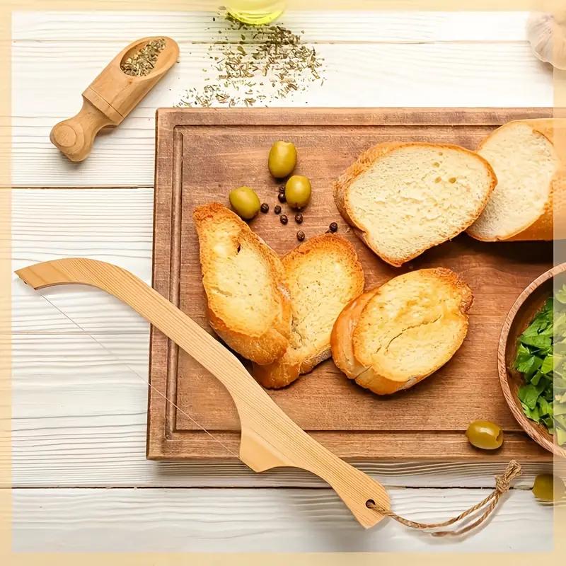 Wooden Bread Knife Non-dropping Baking Baguette Cake Knife Serrated Toast Knife Wooden Bread Cutting Saw