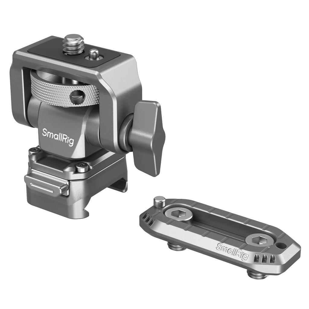 SMALLRIG Camera Monitor Mount with Integrated NATO Tilt Monitor Maximum Payload of H21 Quick-Release Rail, 360° Rotation, 160° Adjustment, Camera/NATO