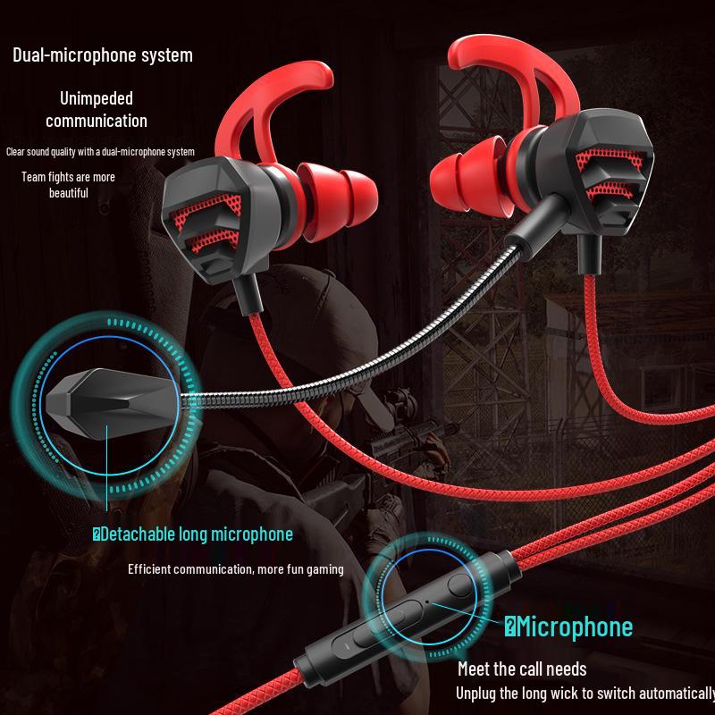 Cross-border Wired Gaming Earbuds with Mic for Mobile, PC & PUBG