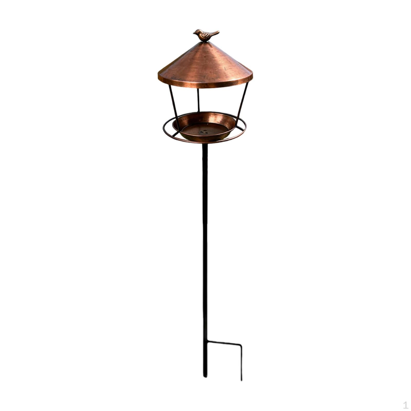

Antique Feeder And Bath, Easy Installation, Bird Feeding Station, Ideal for The Lawn. бронзовий
