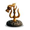 Trishul with Damru' Gold and Silver Base Antique Resin Figurine Idol Statue Shiva Trishul Damru Showpiece