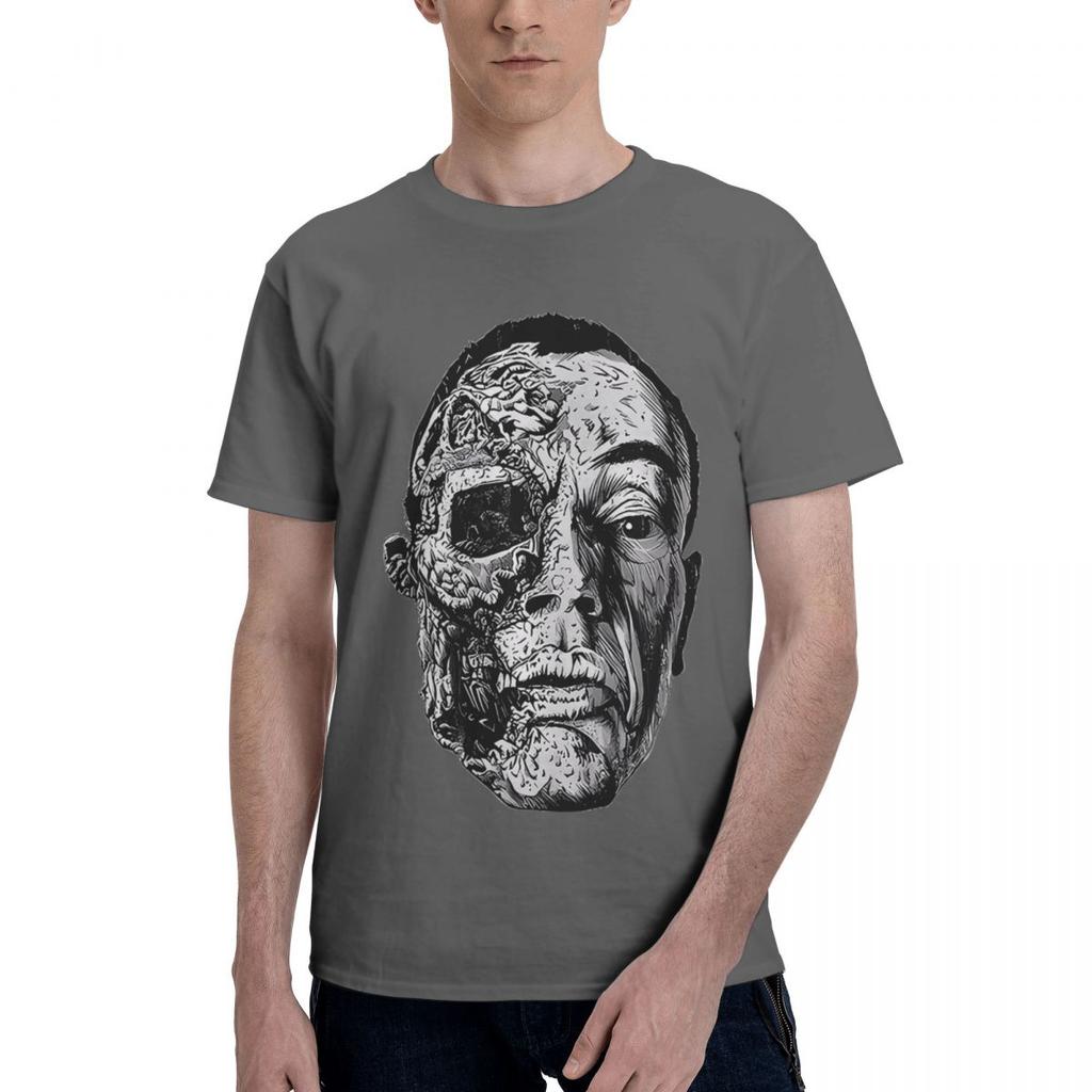 Gus Gustavo Fring Half Skull Face Funny Punk 100 Cotton Casual Breathable Confortable T Shirt Funny Ugus TShirts Mens Wear