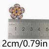 (50pcs/pack) 2cm 2-hole Plum Blossom Button Retro Wooden Button Sewing Accessories Color Printing Home Decoration