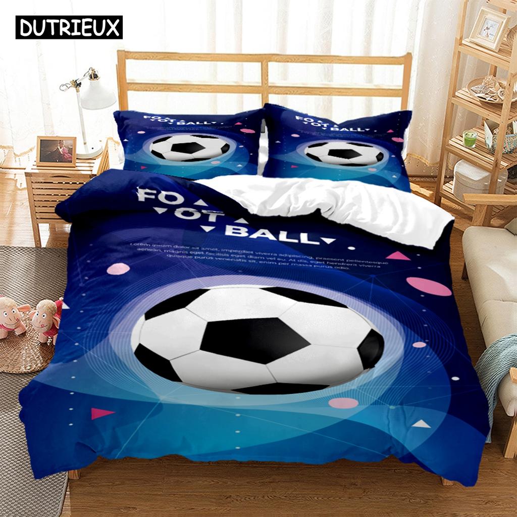 Soccer Cover Digital Print Polyester Bedding Sets Child Kids Covers Boys Bed Linen Set For Teens King Size Bedding Set
