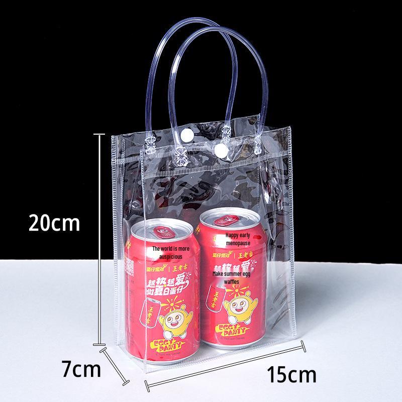 Custom Print PVC Transparent Tote Bag for Weddings and Gifts