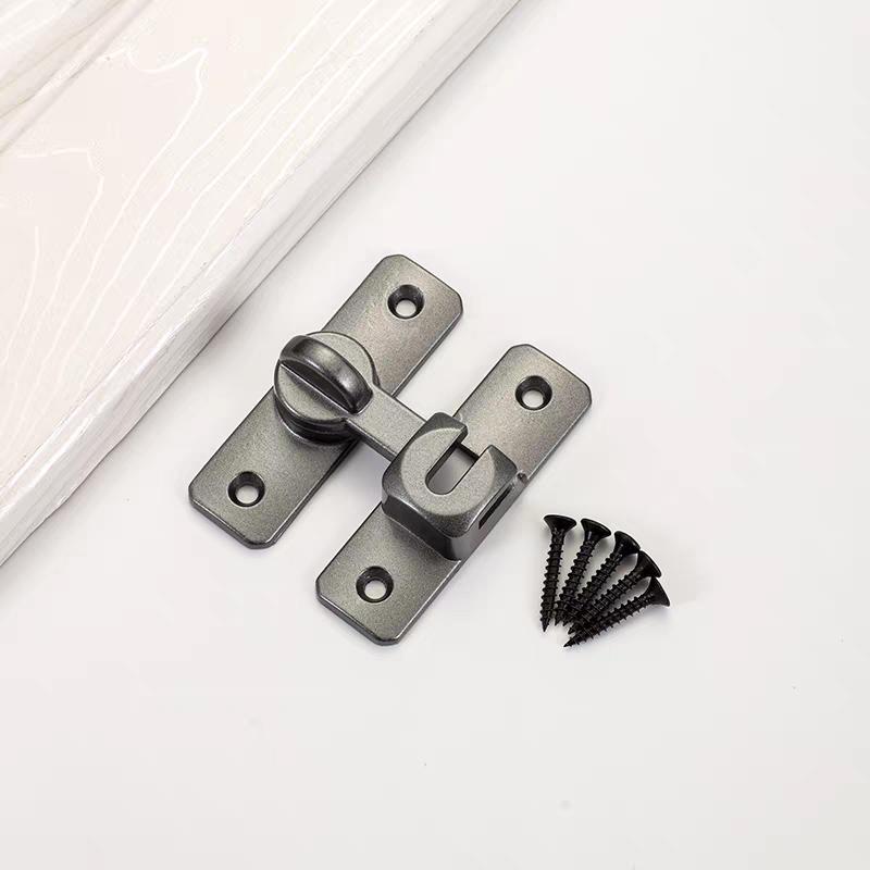 

90 Degree Sliding Door Latches Window Drawers Cabinet Locks Anti-theft Buckle Latches Home Cupboard Catches DIY Hardware Tools 5set серый
